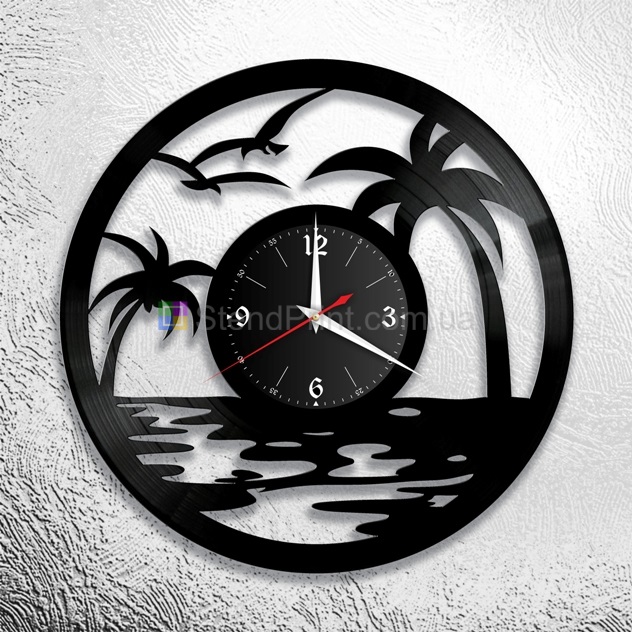 Часы настенные лофт Тропики
