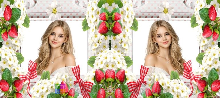 Горнятко з фото полуниця квіти ягоди весна замовити