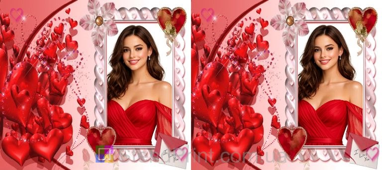 Горнятко з фото для коханої з серцями що подарувати дівчині де замовити