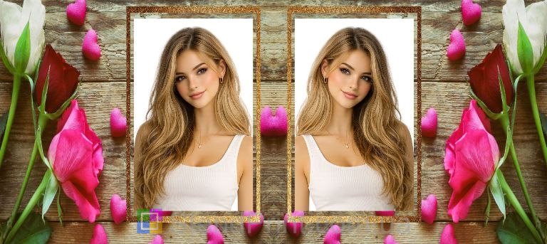 Кружка з фото з трояндами для дівчини романтичний подарунок на день закоханих