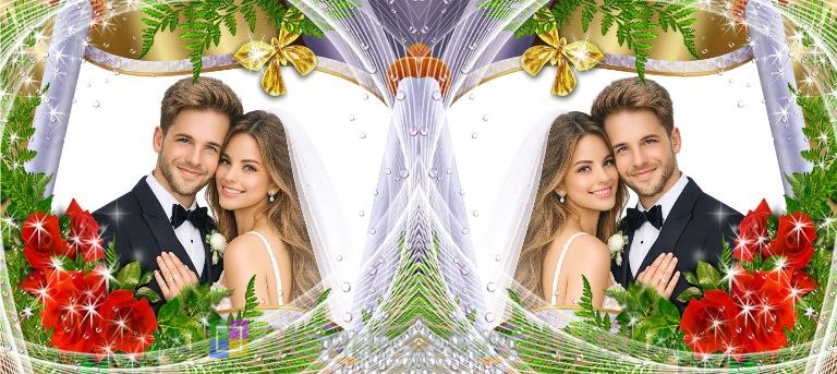 Кружка з фото червоні троянди фрактали тло сувою замовити фотодрук