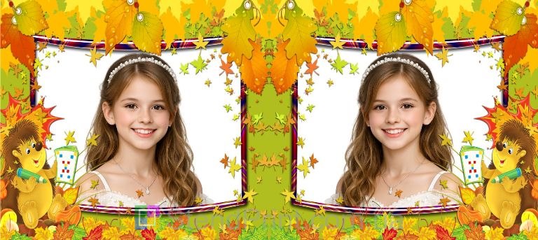 Кружка з фото для дівчинки осінній подарунок з їжачком замовити