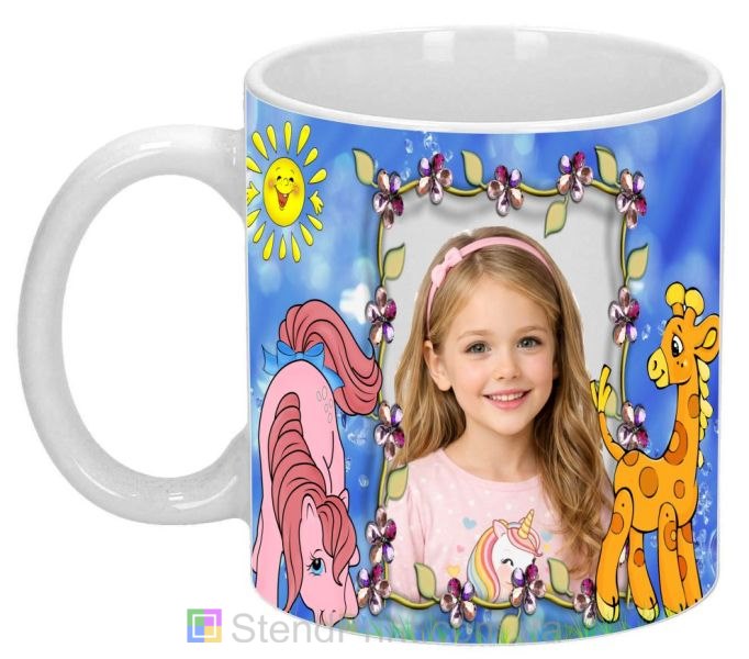 Дитяче горнятко з фото для дівчинки з поні подарунок замовити