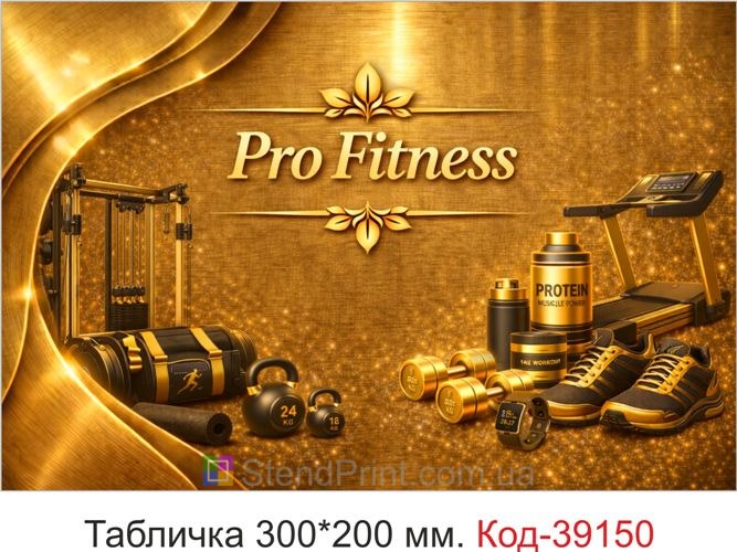 Табличка Pro Fitness для фітнес клубу купити