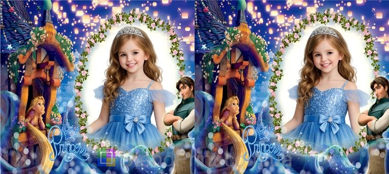 Детская чашка с фото цветочная фоторамка для принцессы