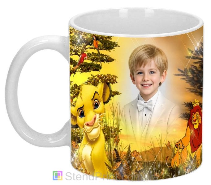 Детская чашка с фото по мотивам Король лев
