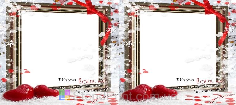 Кружка з фото для закоханих із сердечками на замовлення