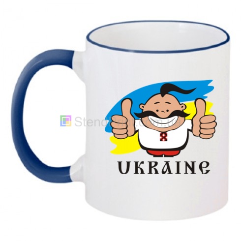 Чашка двухцветная UKRAINE