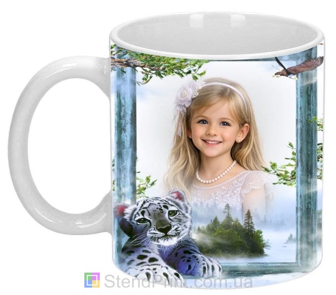 Чашка з фото ірбіс гори туман дика природа замовити