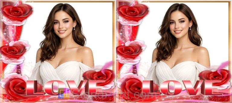 Горнятко з фото LOVE з червоними трояндами для коханої романтичний подарунок замовити