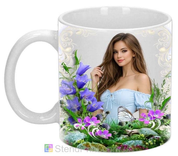 Кружка з фото квітковий пейзаж лісова галявина зі своїм фото замовити