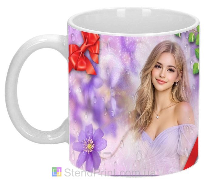 Чашка з фото весняні квіти замовити