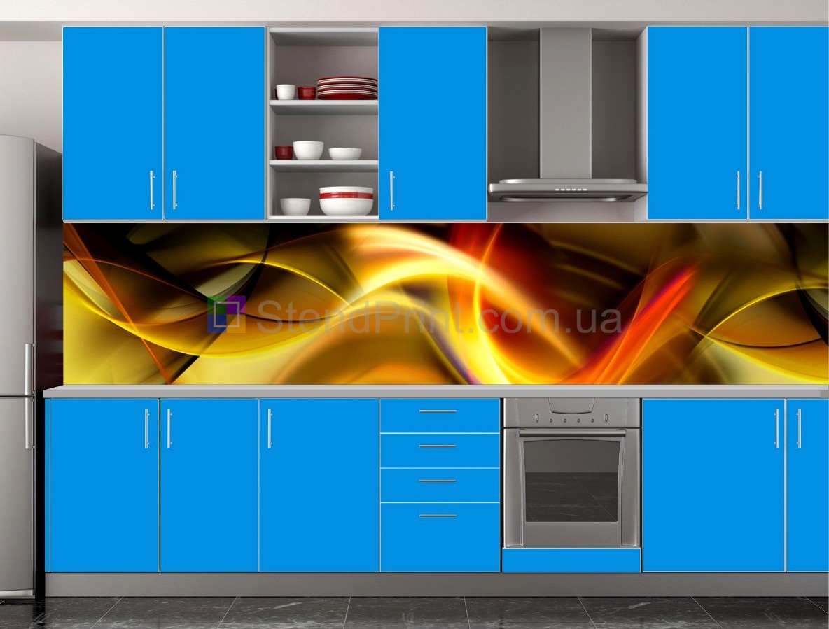 Рабочая стенка на кухне из стекла цена