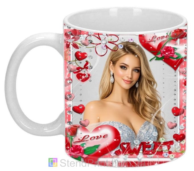 Горнятко Love з фото романтичний подарунок з серцями замовити онлайн