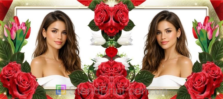 Чашка з фото для дівчини квітковий подарунок кружка з трояндами замовити