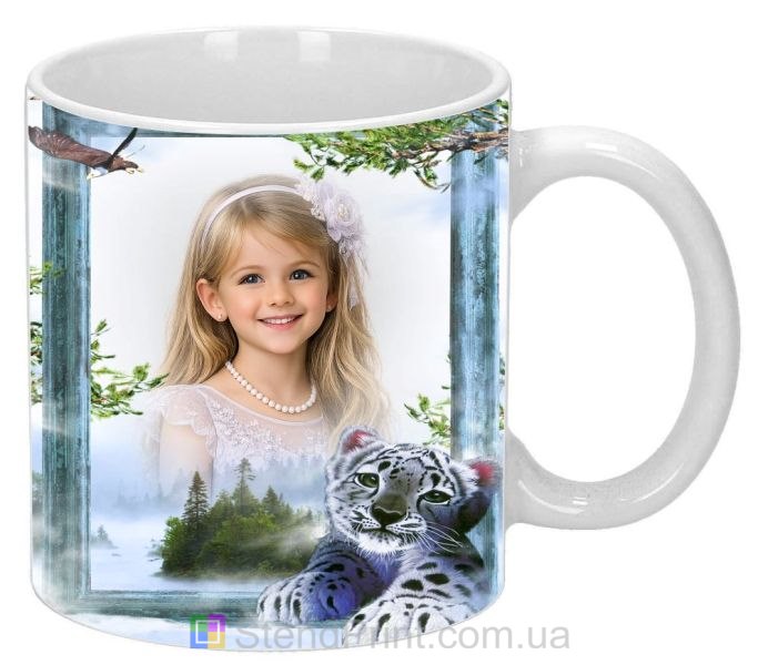 Чашка з фото ірбіс гори туман дика природа замовити