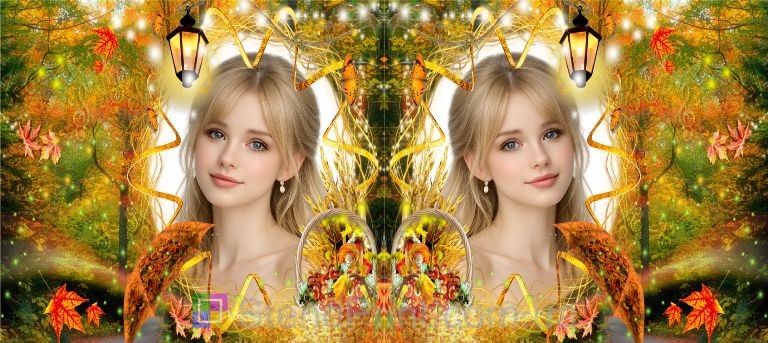 Кружка с фото осенний подарок девушке с фонарем заказать