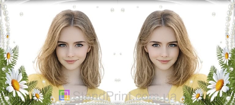 Чашка з фото ромашки та перли зі своїм фото замовити