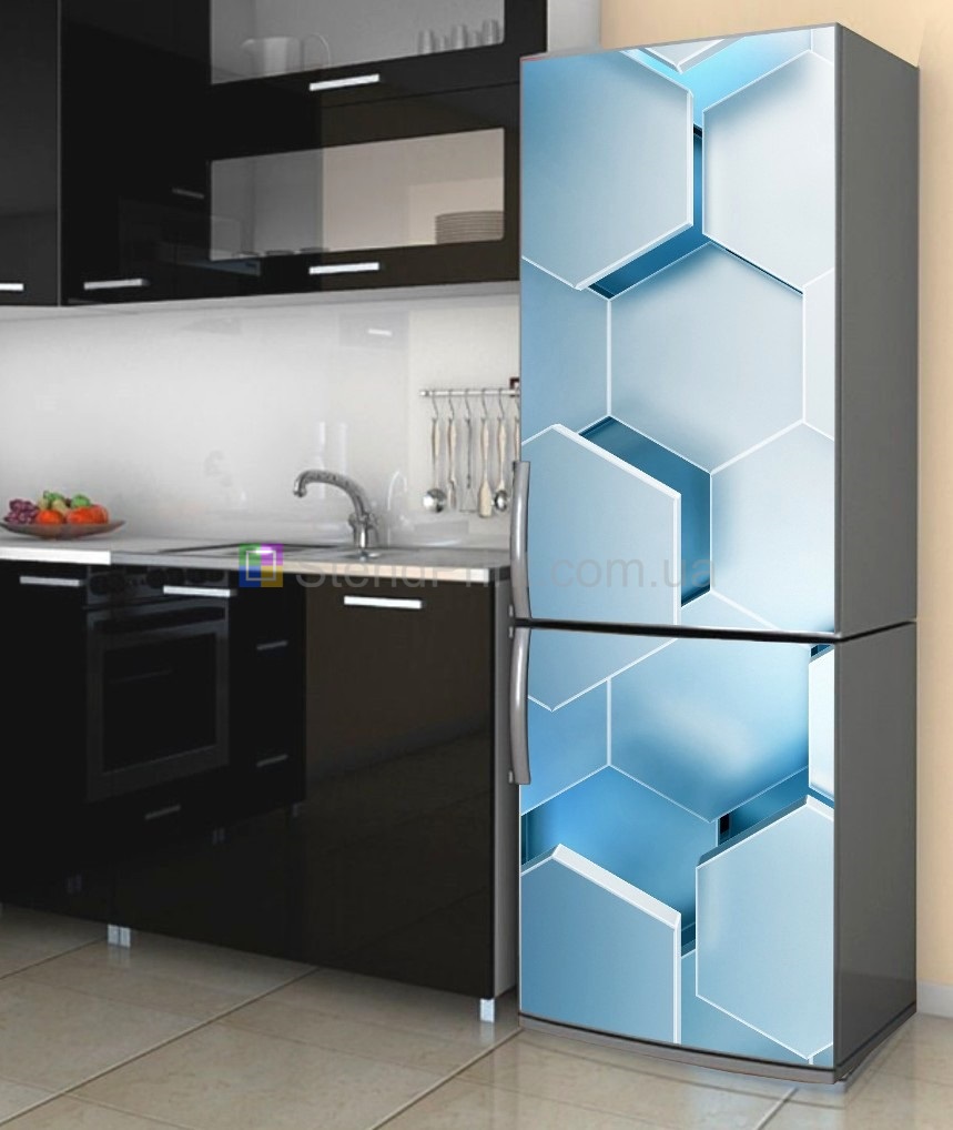 Виниловые наклейки на холодильник 3d