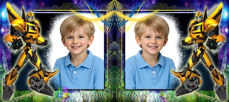 Детская чашка с фото трансформер для мальчика