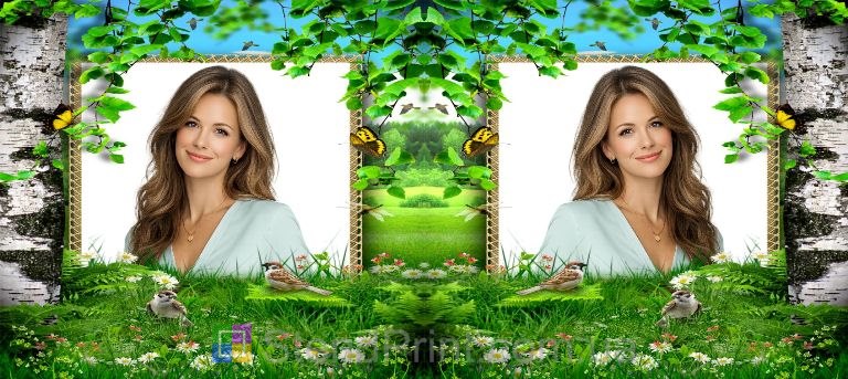 Чашка с фото сказочная природа берёзовые ветви заказать