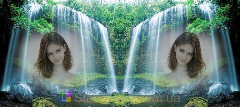 Кружка з фото водоспад і природа фотоефект замовити