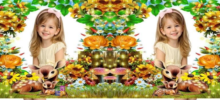 Кружка с фото Лесная сказка природный дизайн заказать