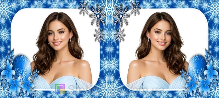 Кружка з фото зимовий подарунок для дівчини фотокружка зі сніжинками замовити