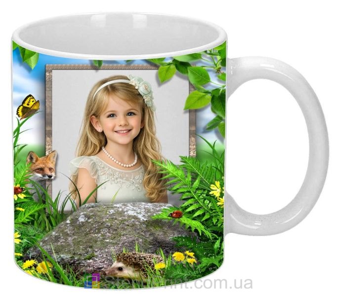 Чашка с фото природа листва и растения заказать