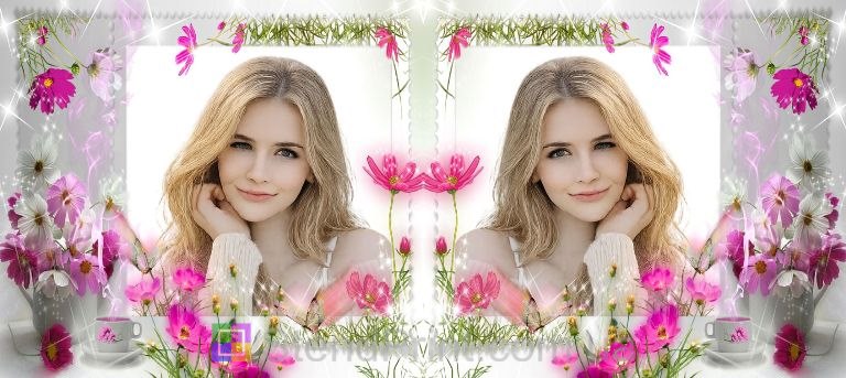 Чашка с фото с полевыми цветами и чаем уютный персональный подарок