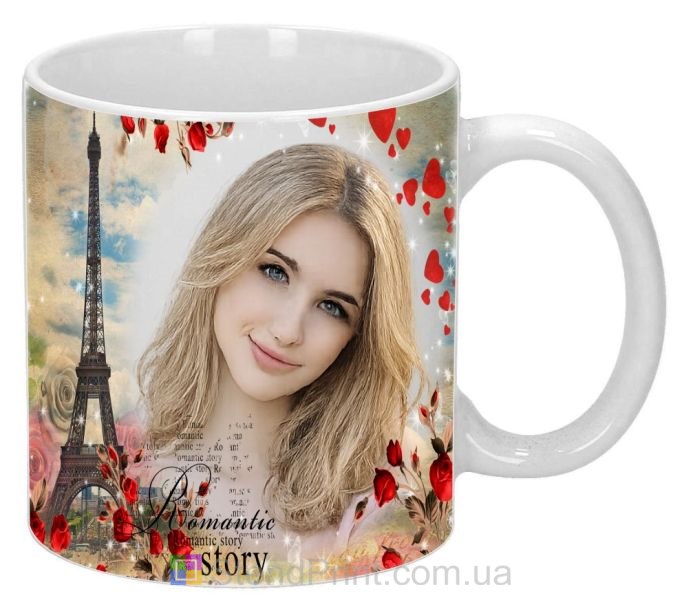 Чашка з фото у французькому стилі — романтичний подарунок