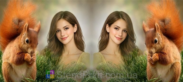 Чашка с фото рыжая белочка милый дизайн заказать