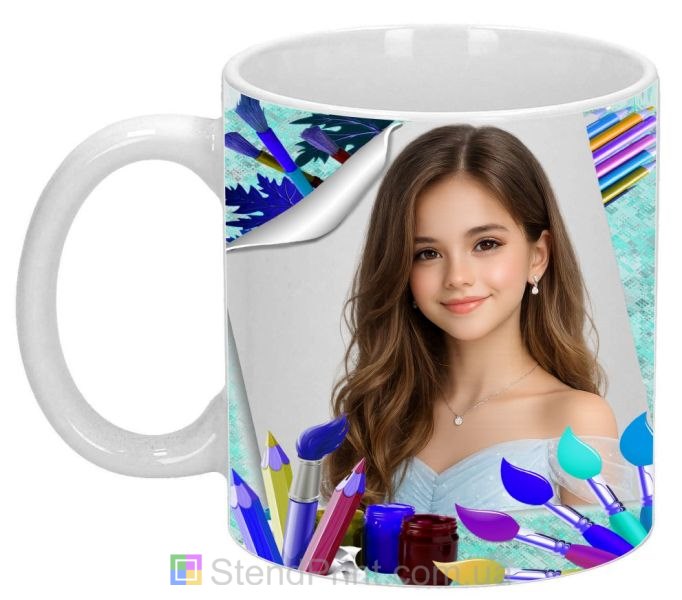Чашка з фото для дівчинки художниці творчий подарунок замовити
