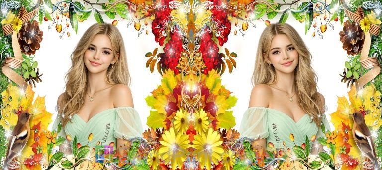 Чашка с фото осенние листья и ягоды персональная печать на чашке