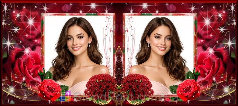 Чашка з фото для коханої з червоними трояндами романтичний подарунок замовити