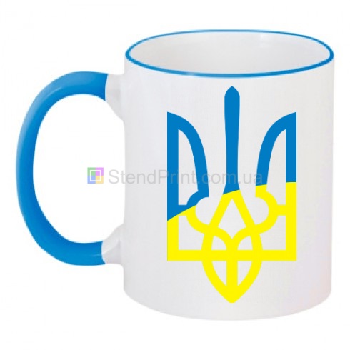 Чашка двоколірна з Гербом України