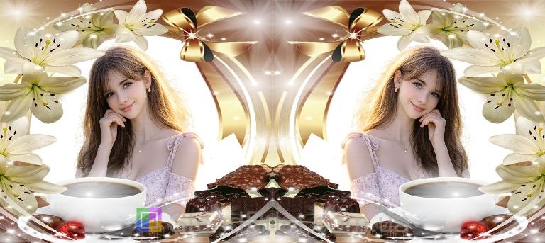 Кружка с фото лилия горячий напиток и шоколад уютный персональный подарок заказать онлайн