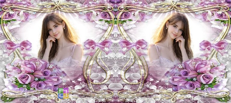 Кружка з фото троянди декоративні візерунки витончена рамка замовити