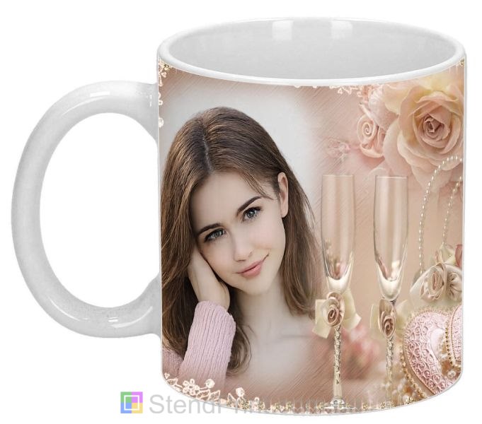 Кружка с фото в романтическом стиле — подарок любимой
