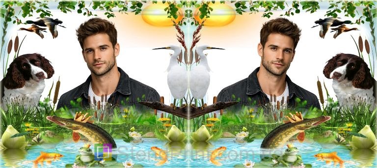 Кружка с фото в стиле охота и рыбалка персональный подарок рыбаку и охотнику заказать