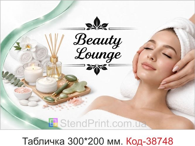 Вивіска Beauty Lounge для салону краси купити онлайн