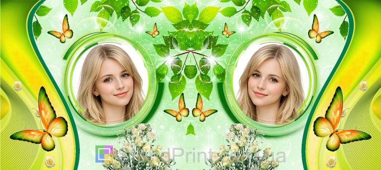 Кружка з фото для дівчини з метеликами красивий подарунок замовити