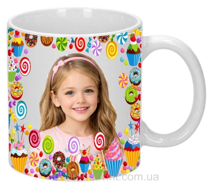 Чашка с фото для девочки сладкий подарок дочке заказать
