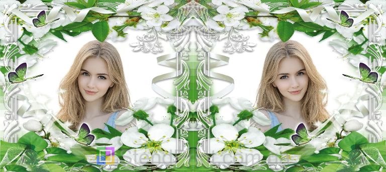 Чашка з фото квітуча вишня метелики весна замовити