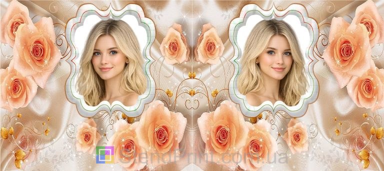 Кружка з фото для дівчини з трояндами ніжний подарунок замовити