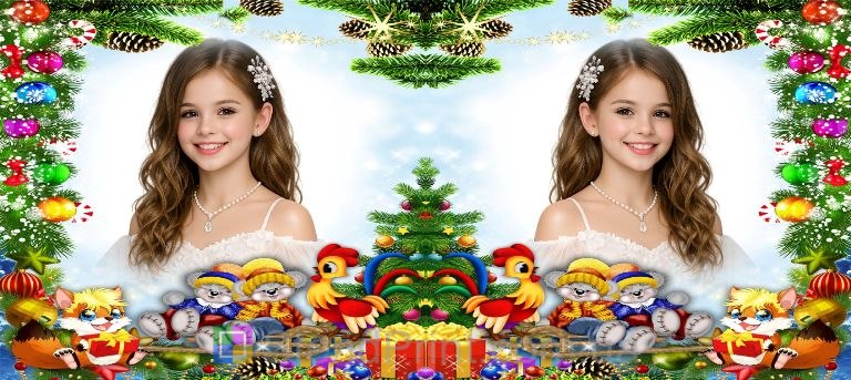 Чашка с фото для дочки новогодний подарок ребёнку заказать