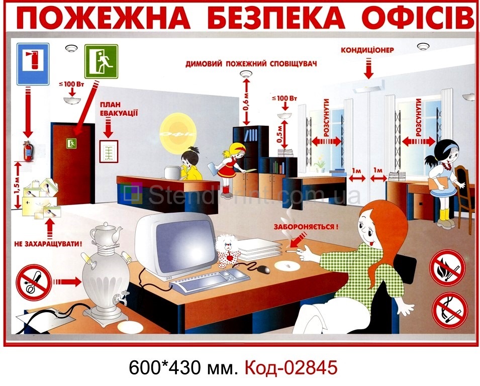 Уголок пожарной безопасности для офиса