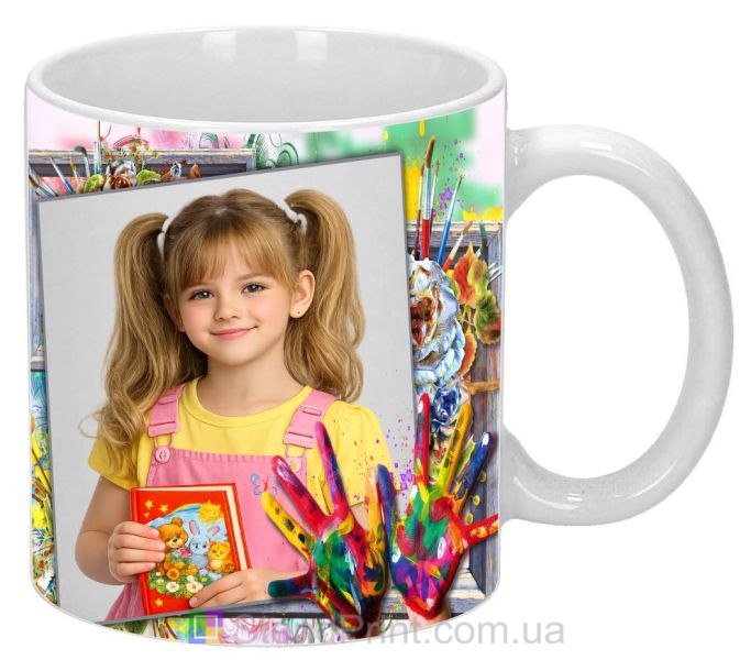 Дитяча чашка з фото — для юних художників